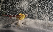 Slava Snowshow Yellow clown in storm by Vladimir Mishukov