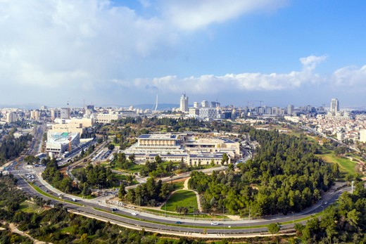 Aerial view of the Knesset