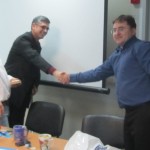 Борис Белодубровский благодарит лекторов за столь познавательный семинар