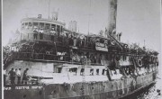 Пароход "Эксодус 1947" с "нелегальными" иммигрантами в Хайфском порту, 1947 г.