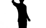 Barack Obama silhouette isolated on a white