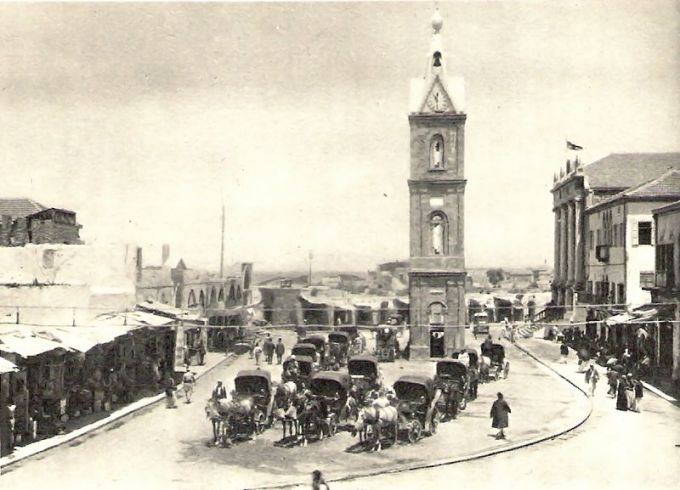 Часовая башня в начале ХХ века