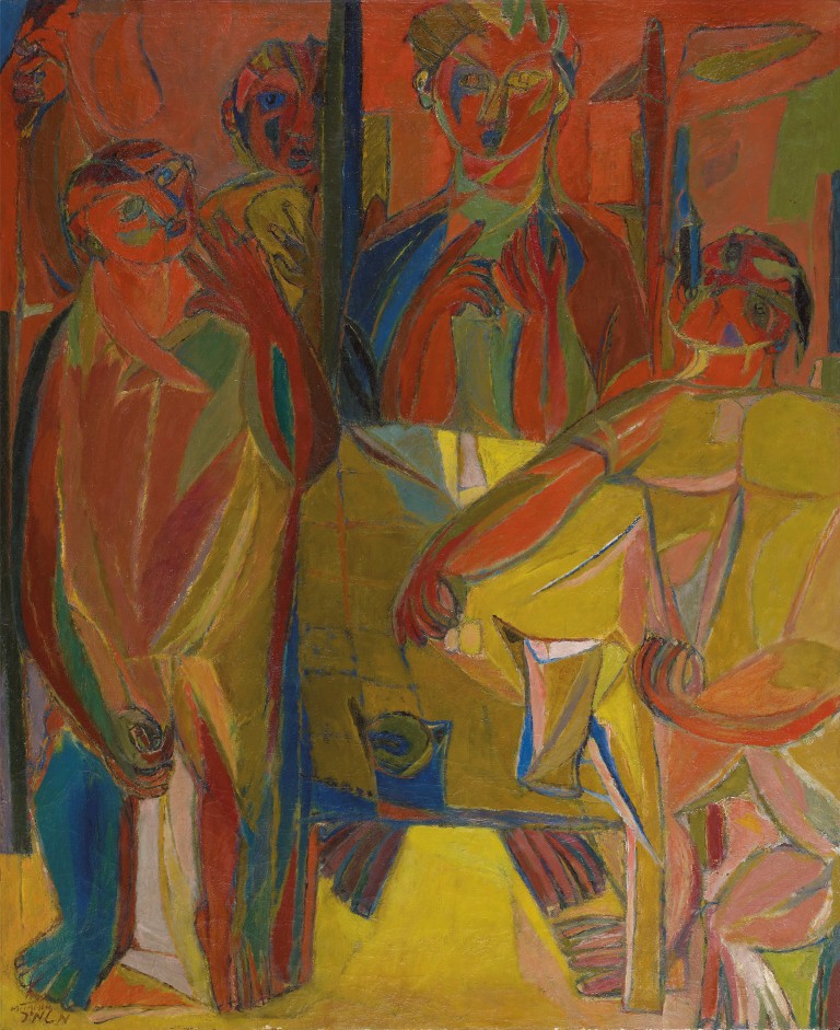 משה טמיר, מפגש של ארבעה ציירים, 1950