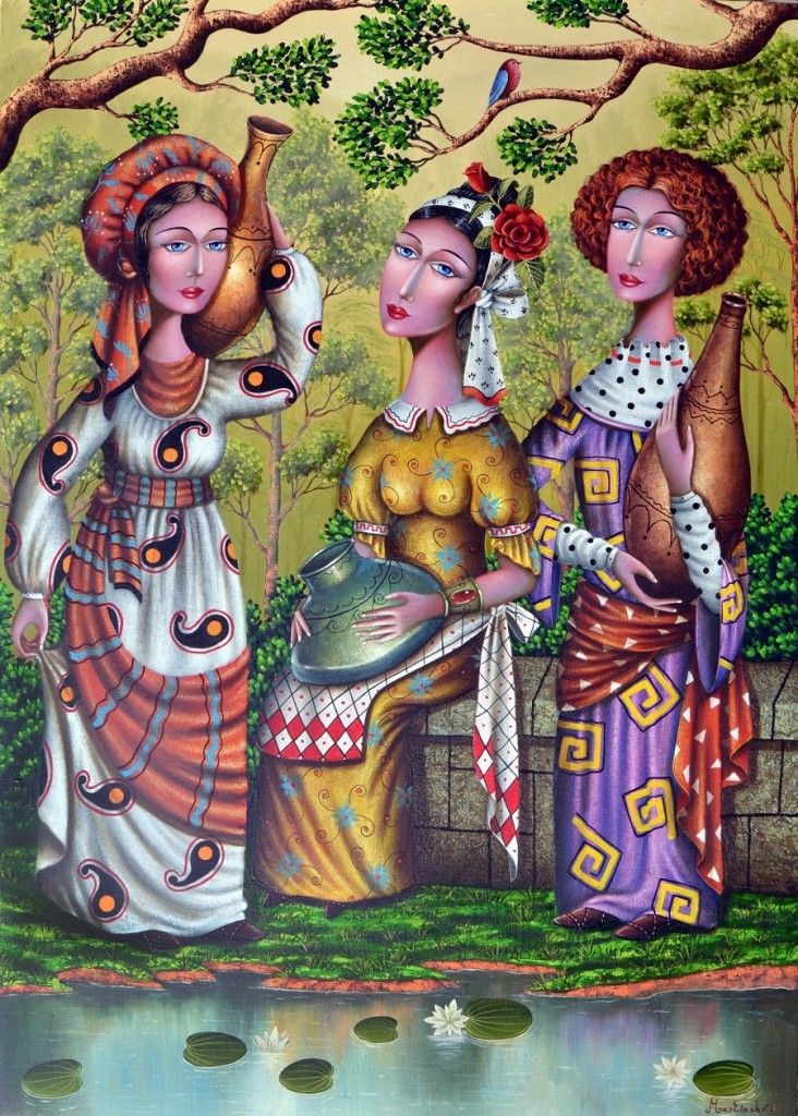 Zurab Martiashvili_Three Sisters _oil on canvas_100x160_