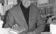Autor Ephraim Kishon signiert in der Buchhandlung Cordes