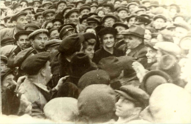 Голда Меир в Москве, 1948. Фото: Д. Хавкин, архив «Натива»